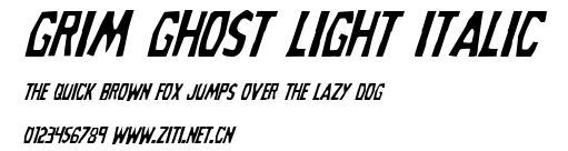 Grim Ghost Light Italic.ttf字體轉換器圖片