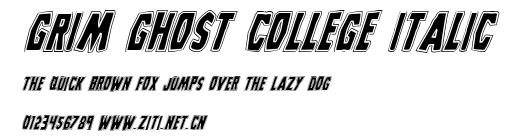 Grim Ghost College Italic.ttf字體轉換器圖片