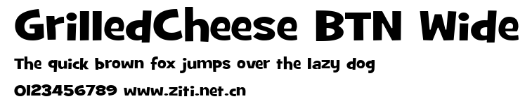 GrilledCheese BTN Wide.ttf字體轉換器圖片