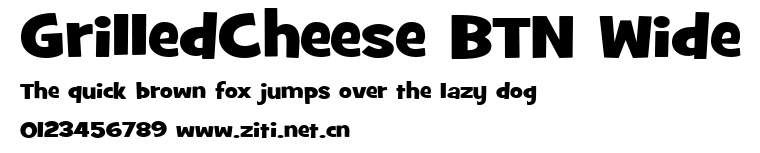 GrilledCheese BTN Wide.ttf字體轉換器圖片