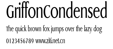 GriffonCondensed.ttf字體轉換器圖片