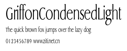 GriffonCondensedLight.ttf字體轉換器圖片