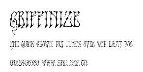 Griffinize.ttf字體轉換器圖片