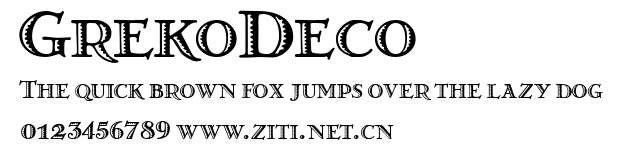 GrekoDeco.ttf字體轉換器圖片