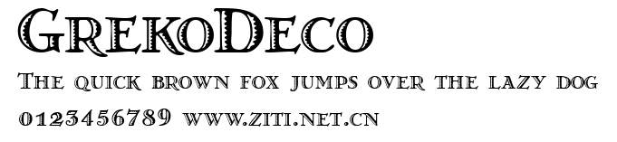 GrekoDeco.ttf字體轉換器圖片
