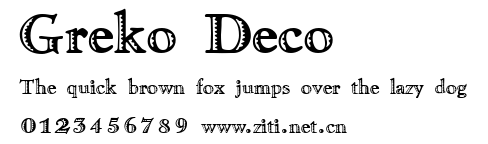 Greko Deco.ttf字體轉換器圖片