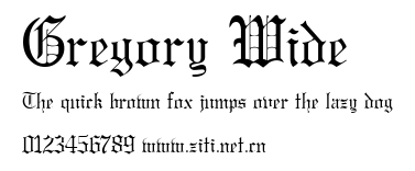 Gregory Wide.ttf字體轉換器圖片
