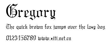 Gregory.ttf字體轉換器圖片