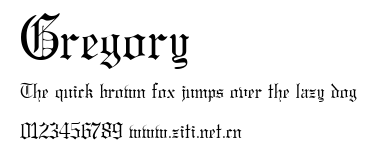 Gregory.ttf字體轉換器圖片