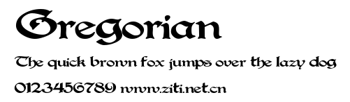 Gregorian.ttf字體轉換器圖片