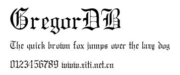 GregorDB.ttf字體轉換器圖片