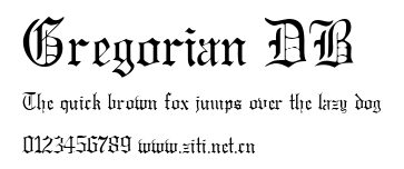 Gregorian DB.ttf字體轉換器圖片