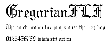 GregorianFLF.ttf字體轉換器圖片