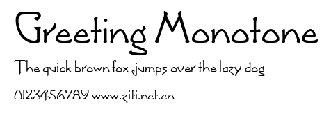 Greeting Monotone.ttf字體轉換器圖片