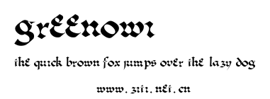 Greenowi.ttf字體轉換器圖片