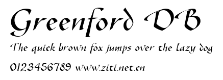 Greenford DB.ttf字體轉換器圖片