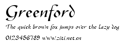 Greenford.ttf字體轉換器圖片