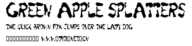 Green Apple Splatters.ttf字體轉換器圖片