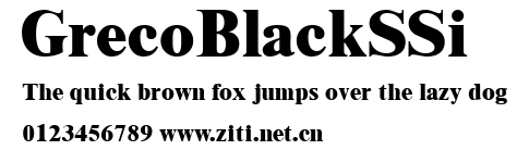 GrecoBlackSSi.ttf字體轉換器圖片