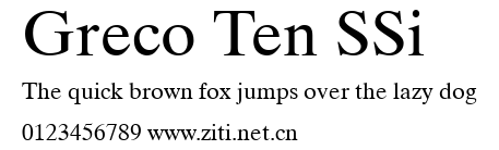 Greco Ten SSi.ttf字體轉換器圖片