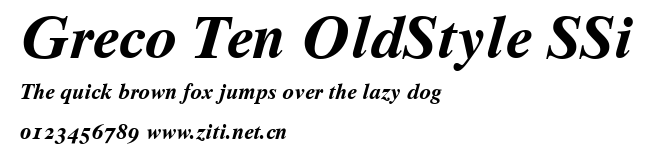 Greco Ten OldStyle SSi.ttf字體轉換器圖片
