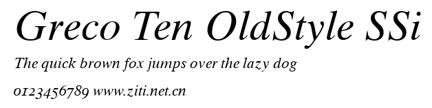 Greco Ten OldStyle SSi.ttf字體轉換器圖片