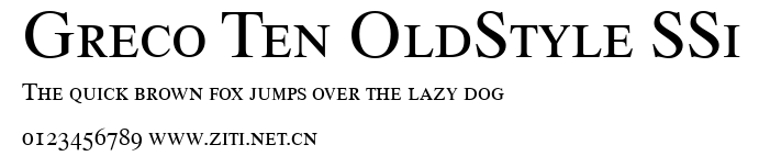 Greco Ten OldStyle SSi.ttf字體轉換器圖片