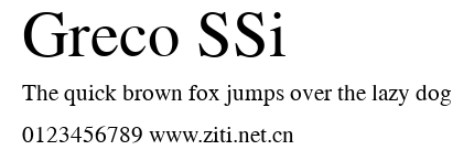 Greco SSi.ttf字體轉換器圖片