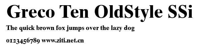 Greco Ten OldStyle SSi.ttf字體轉換器圖片