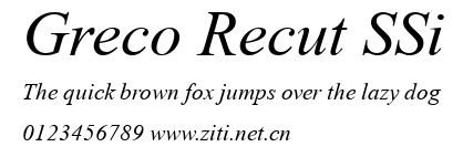 Greco Recut SSi.ttf字體轉換器圖片
