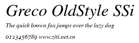 Greco OldStyle SSi.ttf字體轉換器圖片