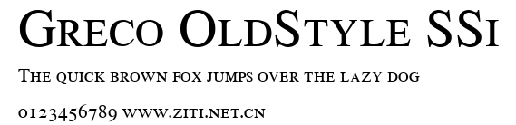 Greco OldStyle SSi.ttf字體轉換器圖片