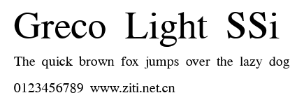 Greco Light SSi.ttf字體轉換器圖片