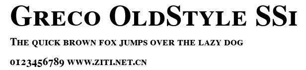 Greco OldStyle SSi.ttf字體轉換器圖片