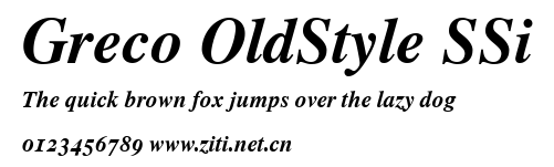Greco OldStyle SSi.ttf字體轉換器圖片
