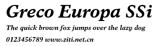 Greco Europa SSi.ttf字體轉換器圖片