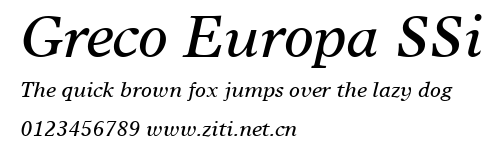 Greco Europa SSi.ttf字體轉換器圖片
