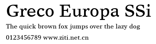 Greco Europa SSi.ttf字體轉換器圖片