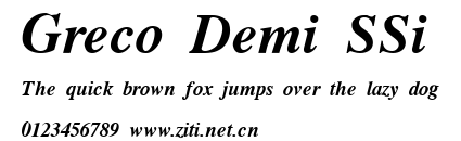 Greco Demi SSi.ttf字體轉換器圖片
