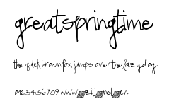GreatSpringtime.ttf字體轉換器圖片