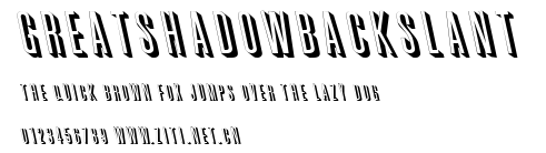 GreatShadowBackslant.ttf字體轉換器圖片