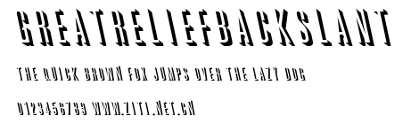GreatReliefBackslant.ttf字體轉換器圖片