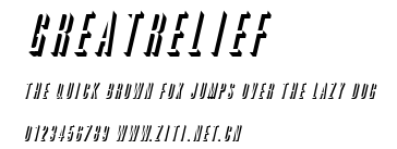 GreatRelief.ttf字體轉換器圖片