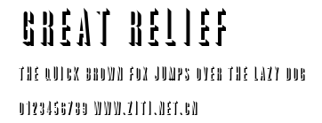 Great Relief.ttf字體轉換器圖片