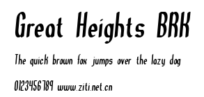 Great Heights BRK.ttf字體轉換器圖片