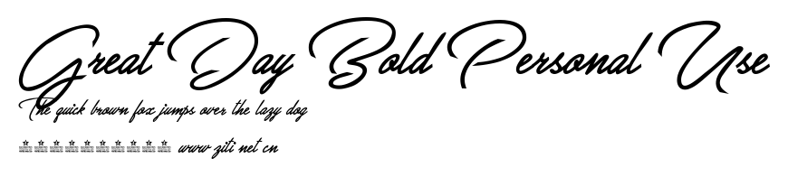 Great Day Bold Personal Use.ttf字體轉換器圖片