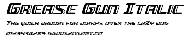 Grease Gun Italic.ttf字體轉換器圖片