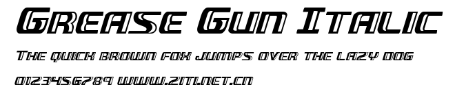 Grease Gun Italic.ttf字體轉換器圖片