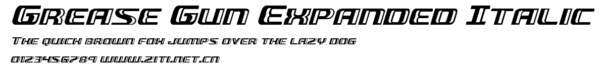 Grease Gun Expanded Italic.ttf字體轉換器圖片
