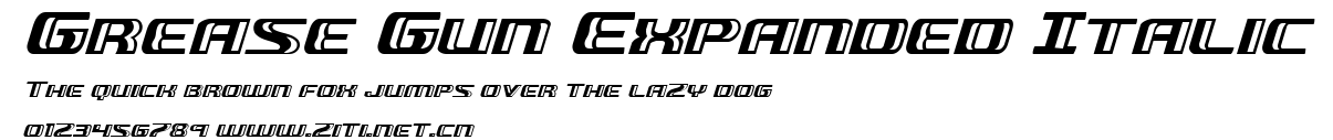 Grease Gun Expanded Italic.ttf字體轉換器圖片
